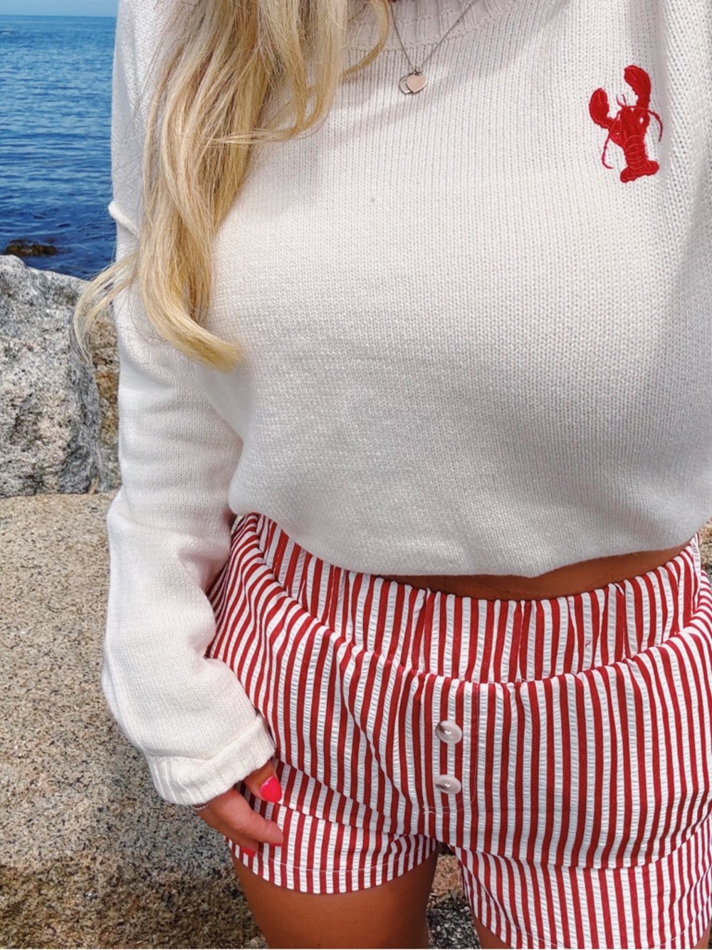 Lobster Sweater with shorts